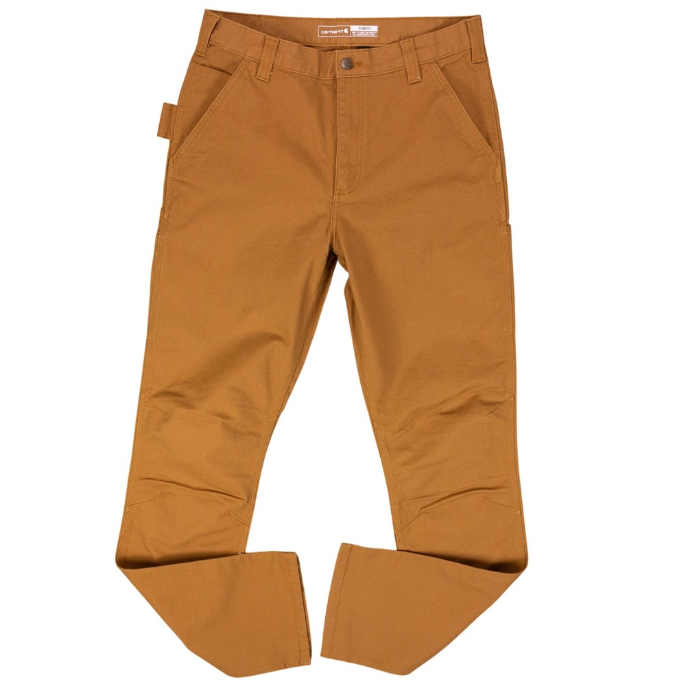 Carhartt Rugged Flex Double Knee Slim Fit Utility Pant Mens 34x36 Brown BN3339